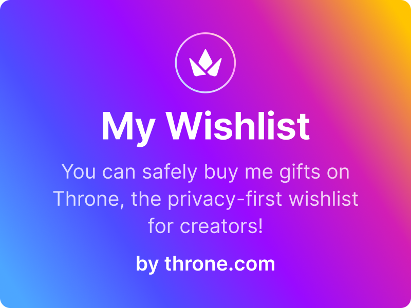 Check out my Throne! I’m trying to become a Roblox Streamer! >> throne.com/sbvr/wishlist