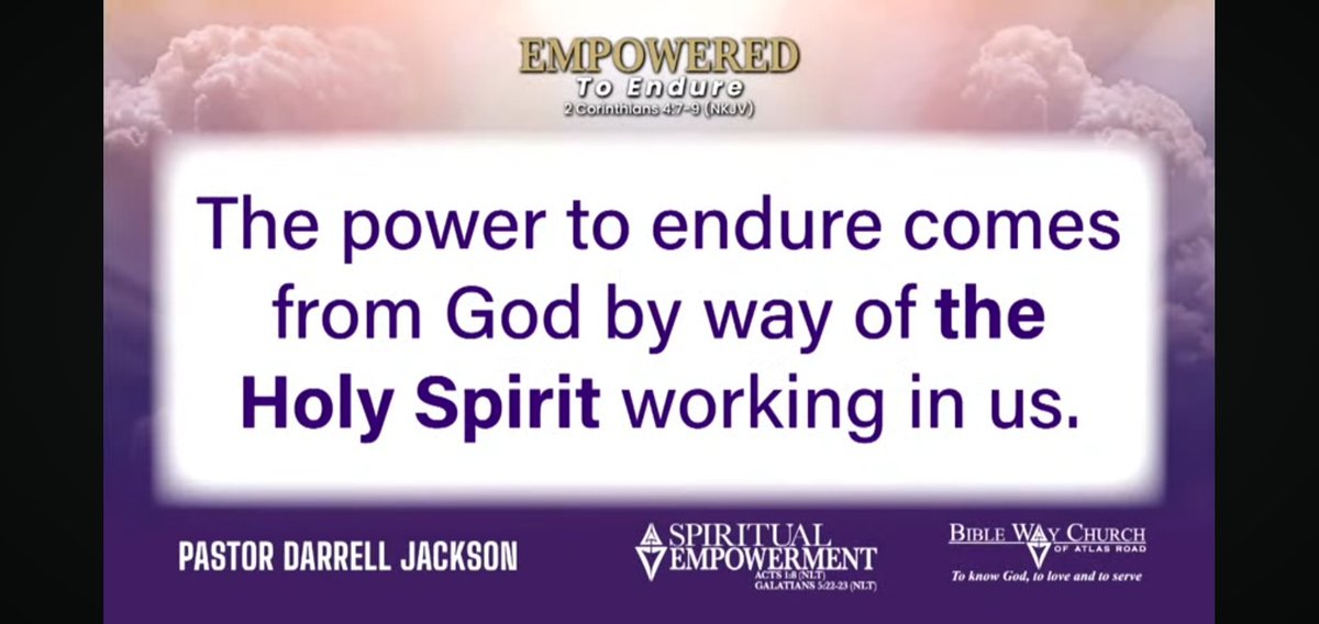 Another powerful word this morning <a href="/BWCARoad/">BWCAR</a> as our Pastor continued the series on Spiritual Empowerment with message entitled, "Empowered To Endure". #NotBroken <a href="/CoachRumph/">Chris Rumph</a> <a href="/MrLakeMarionHS/">@Mr.Glover_LakeMarionHS</a>