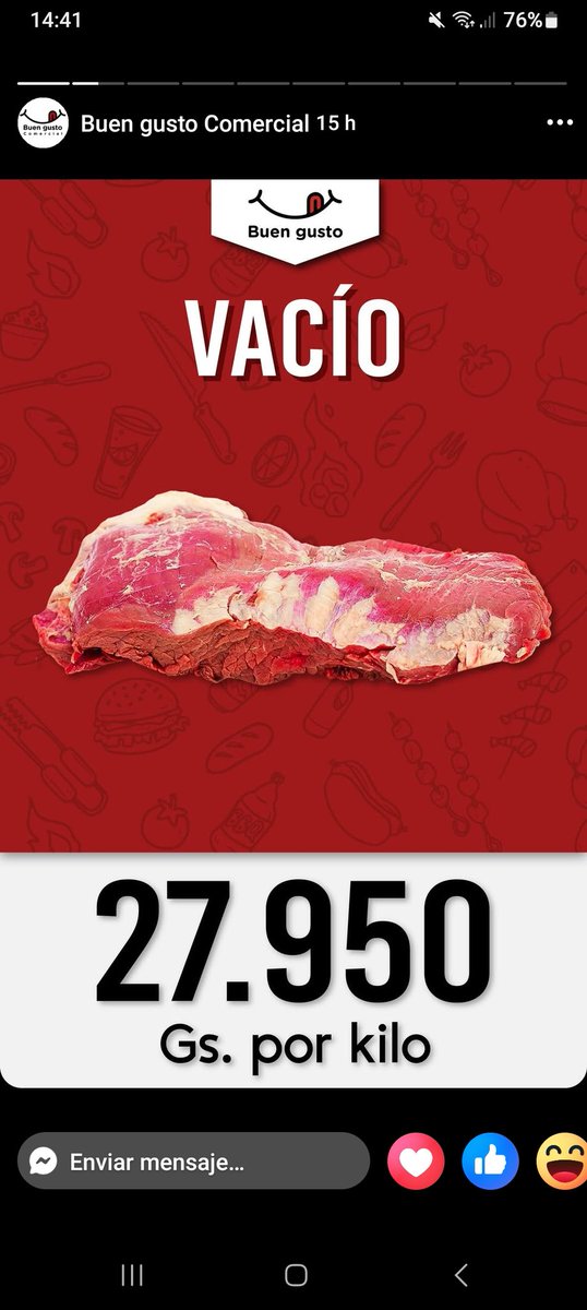 von_gaby's tweet photo. @floreshugo234 Buen Gusto, #Capiata
Calidad Chorti, buenísima carne. https://t.co/r8QeBkLkQc