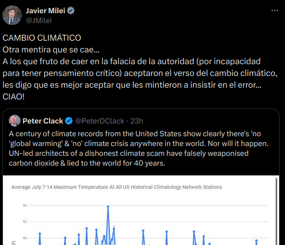 Si tenés sentido crítico y ves un gráfico que no sabes de dónde sale para decirte que uno de los mayores consensos científicos es falso, sospecha que es mentira o una falacia de evidencia incompleta.
Hilo sobre el calentamiento global, su origen humano.