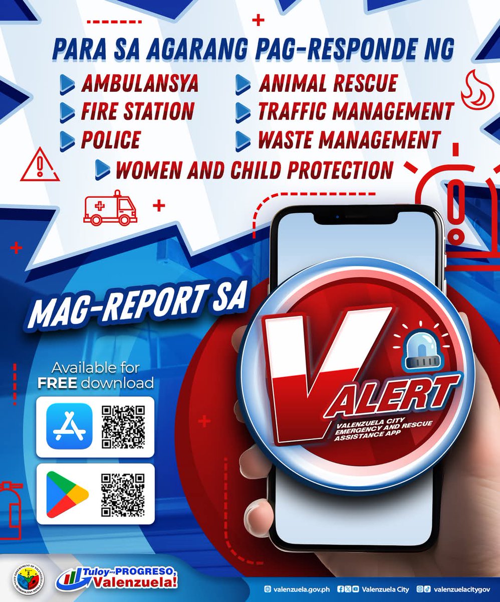 valenzuelacity's tweet photo. @Silenceeer @rex_gatchalian relayed to the TFD, for future reports, we highly suggest that you download the #VAlert app for immediate and 24/7 response https://t.co/XSBlv658VX