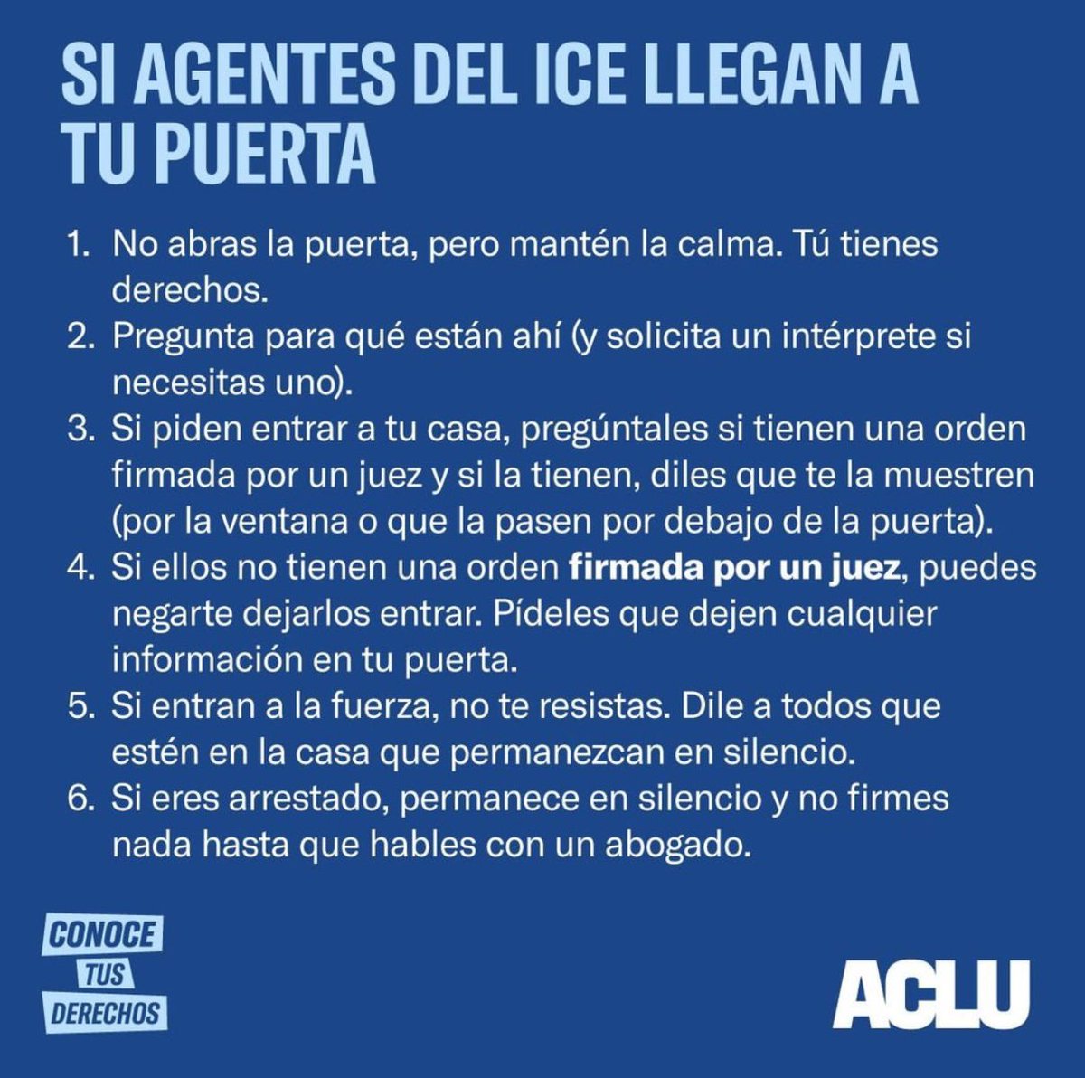 Conoce tus derechos. Know your rights. #Dallas #GrandPrairie #Texas #tx