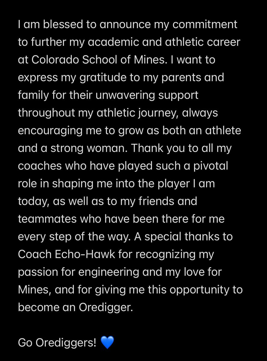 Ariana “Ari” Hughes (@arianahughes25) on Twitter photo I’m blessed to announce my commitment to further my academic and athletic career at Colorado School of Mines. Thank you <a href="/echohawk21/">TobinEchohawk</a> and <a href="/KrisCaudill11/">CoachKris</a> for this opportunity. <a href="/MinesSoftball/">Mines Softball</a> @DeesHTX18U <a href="/GrahmannMichael/">Michael Grahmann</a> <a href="/THSMustangSB/">Taylor Softball</a> <a href="/KatyISDAthletic/">Katy ISD Athletics</a> #Committed #HelluvaEngineer I’m blessed to announce my commitment to further my academic and athletic career at Colorado School of Mines. Thank you <a href="/echohawk21/">TobinEchohawk</a> and <a href="/KrisCaudill11/">CoachKris</a> for this opportunity. <a href="/MinesSoftball/">Mines Softball</a> @DeesHTX18U <a href="/GrahmannMichael/">Michael Grahmann</a> <a href="/THSMustangSB/">Taylor Softball</a> <a href="/KatyISDAthletic/">Katy ISD Athletics</a> #Committed #HelluvaEngineer