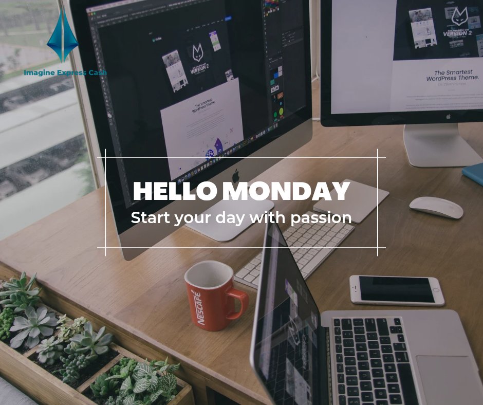 ImaginXpresCash's tweet photo. It's a Monday!!!💃💃💃
Start your day with passion!
#ImagineExpressCash
#MoneyPlug https://t.co/X6cQpypNuL