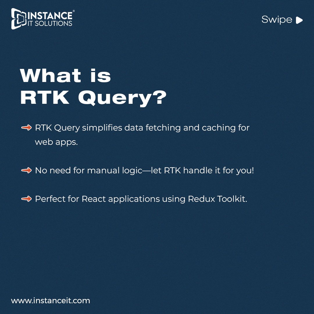 instance_it's tweet image. 🚀 Simplify your API integration with RTK Query – the ultimate tool for seamless data fetching and caching in React apps 💡

Follow: @instanceitofficial
Visit: instanceit.com
Contact: +91 79902 31399

#RTKQuery #ReduxToolkit #ReactJS #APIIntegration #WebDevelopment