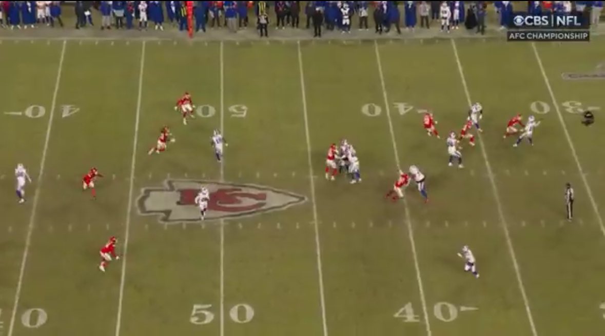 Benjamin Solak is wondering why Josh Allen didn’t throw this ball to the bottom of the screen right here