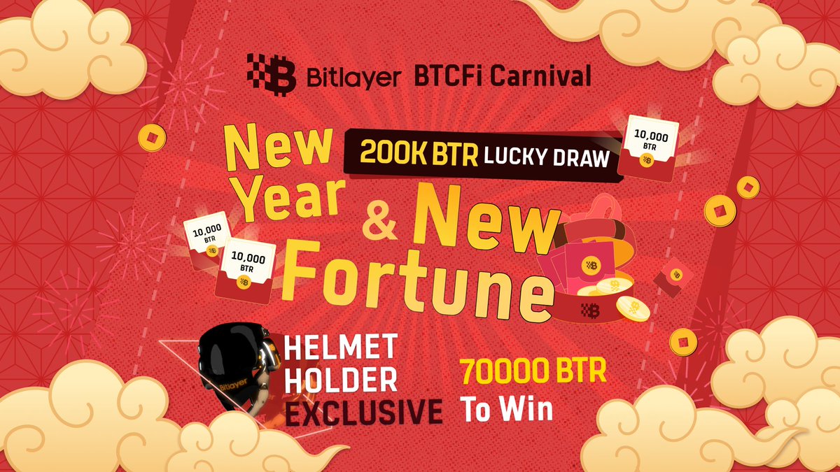 🪩 Happy Spring Festival! 🧧🎉

Celebrate the Spring Festival with 200,000 $BTR Giveaway!🚀

⌛️Duration:2025.1.27-2025.2.4,UTC+0

🔥BTCFI Page Interaction
🔸Randomly select 12 users who interact on BTCFI page (such as check-in, daily bonus, SBT mint) between Jan 27-Feb 4, each