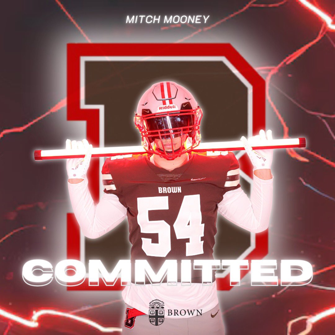 mitchmooney101's tweet photo. I'm proud to officially announce my commitment to @BrownU_Football thank you to everyone who has helped me through this process. @coachDjackson1 @CoachPDeCapito @BrownHCPerry https://t.co/rZlk3PK4Zg
