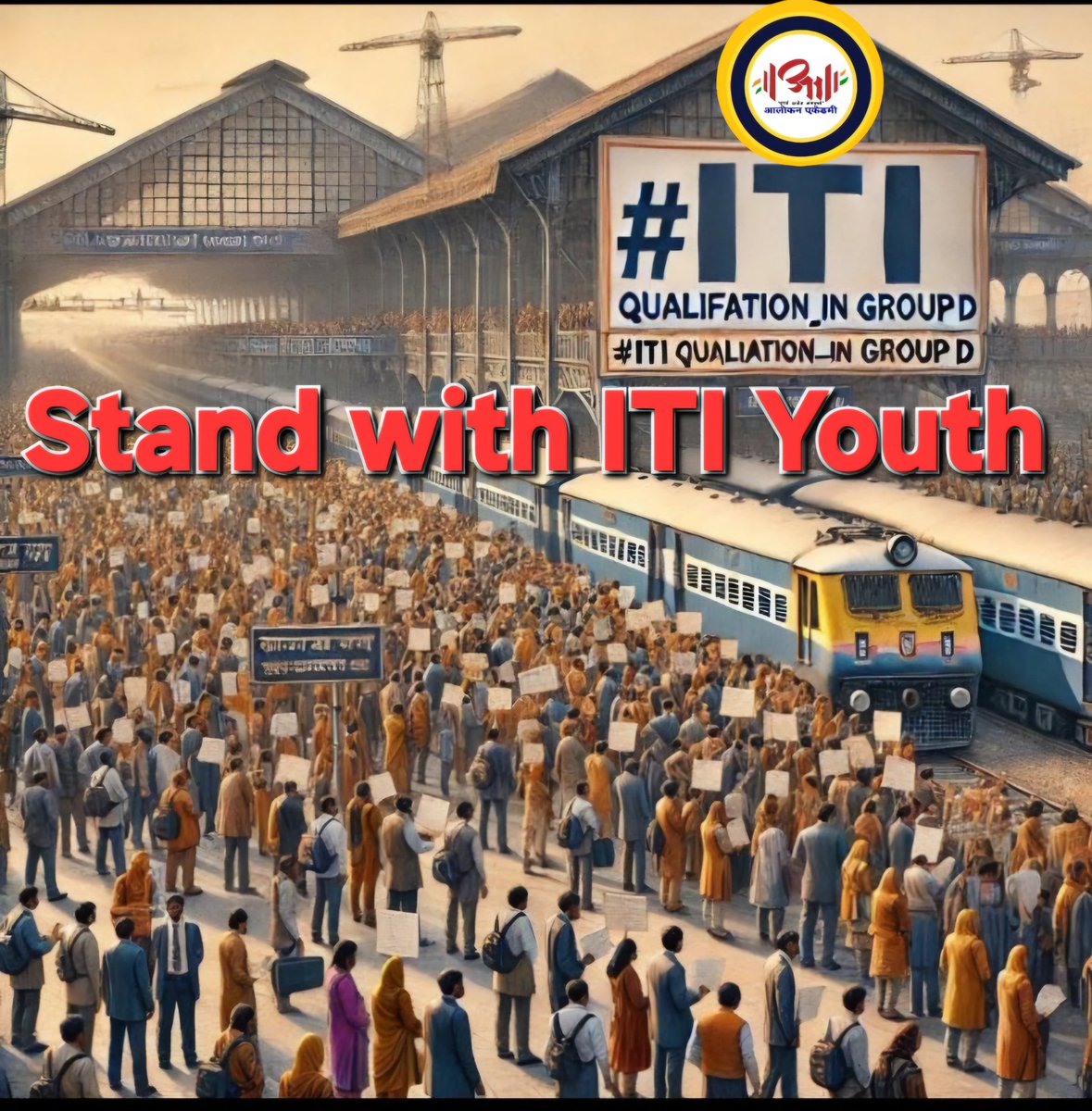 ProfRLMeena's tweet photo. Justified Demands of  Unemployed Youth to the Modi Govt: @HansrajMeena
●Fill 3lakh vacant railway posts urgently
●Increase recruitment in GroupD by 1lakh posts
●Make ITI mandatory for technical department positions
●Provide LDCE opportunities for trackmen
#RRBLevel1_Me_Technical_Post_Par_Iti_Lagu_Kro