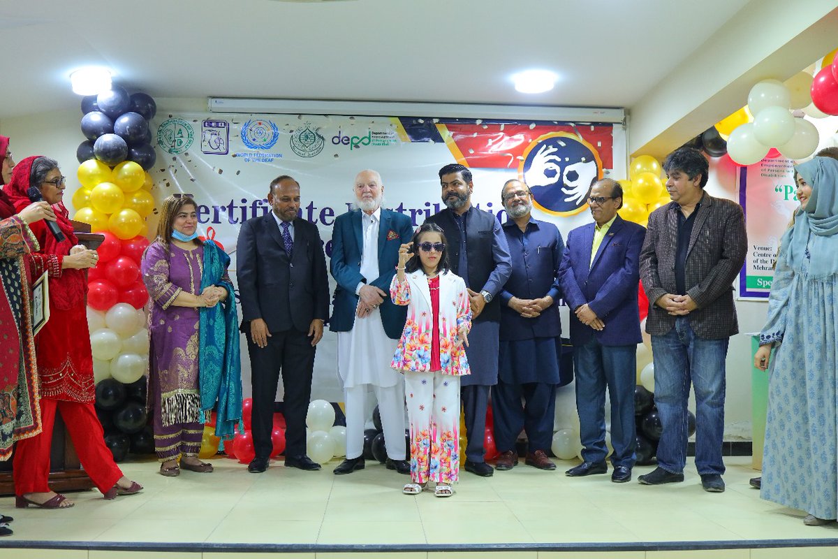 DrSaira's tweet photo. Excited to be part of the Certificate Distribution Ceremony for the Winter Program: Basic Sign Language Course by the Pakistan Association of the Deaf.

Honored to sere as the Master of Ceremony at such an inspiring and enjoyable event. Kudos to the organizers. https://t.co/0ixL6CzFfG