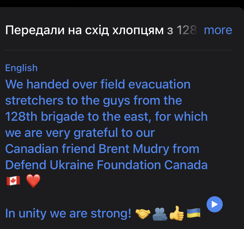 defendukraini's tweet photo. 1/25/2025 eastern Ukraine
(we can't say where)
๐จ๐ฆ โค๏ธ ๐บ๐ฆ
Medics with the 128th Brigade
get more of our NATO-grade field stretchers
from Vancouver ๐จ๐ฆ Canada
container 17 #ProjectInvincible
๐ Ukraine In Armor
our Ukrainian warehouse logistics partners https://t.co/mkf8Cp0AfU