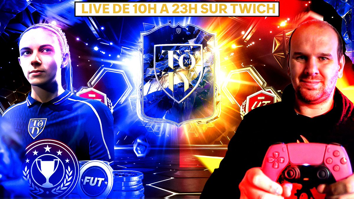 robert87000's tweet photo. Bon Lundi à tous ❤️

Je vous rappelle qu'on se retrouve pour un très Gros Live aujourd'hui !

⏲️Je serais en live Twitch de 10h à 23h

✅Objectifs :

➡️Aller chercher notre 4ème TOTY et notre 1ère Icone TOTY 
➡️Aller chercher notre meilleure perf en fut champion ( Je suis en 8-0) https://t.co/Mj3NrrgUdV