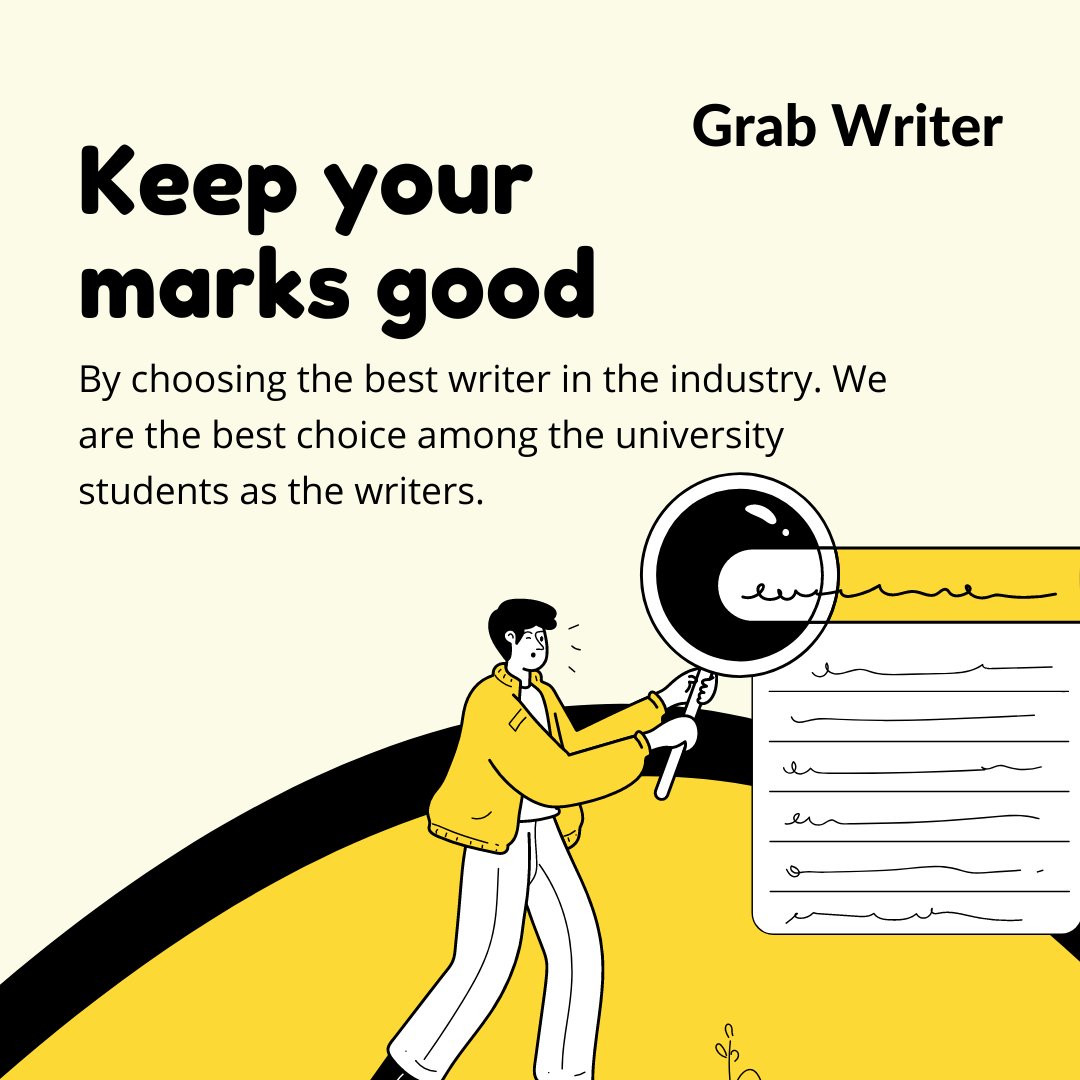 grabwriter's tweet image. Stuck on your assignment? 🤔 Let Grab Writer help you! Our expert writers provide plagiarism-free, high-quality assignments, delivered on time and at affordable prices.
DM us to get started! 🎯
#GrabWriter #WriteMyAssignment #AssignmentHelp #EssayWriting #PlagiarismFree