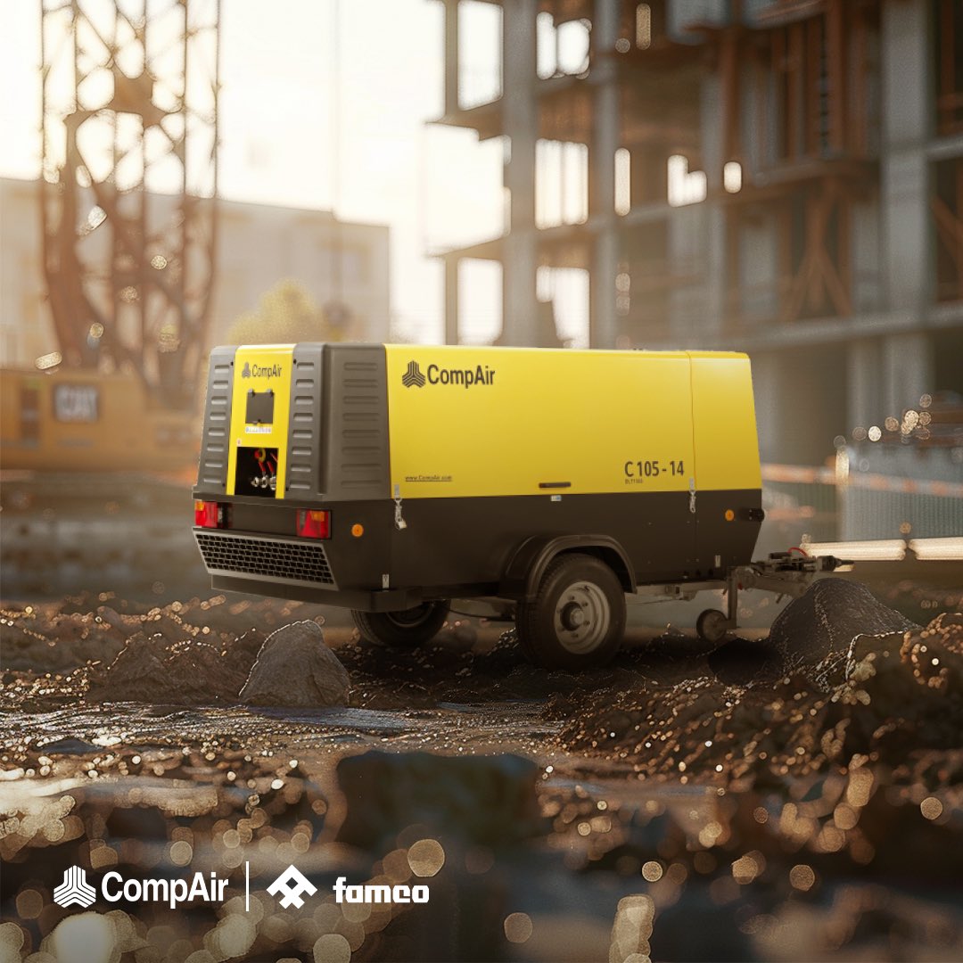 FamcoSaudi's tweet photo. Compact and powerful, the CompAir C105 brings quality air on the go.

#WeAreAlfuttaim #Alfuttaim #CompAir https://t.co/FxxVmlOvEr
