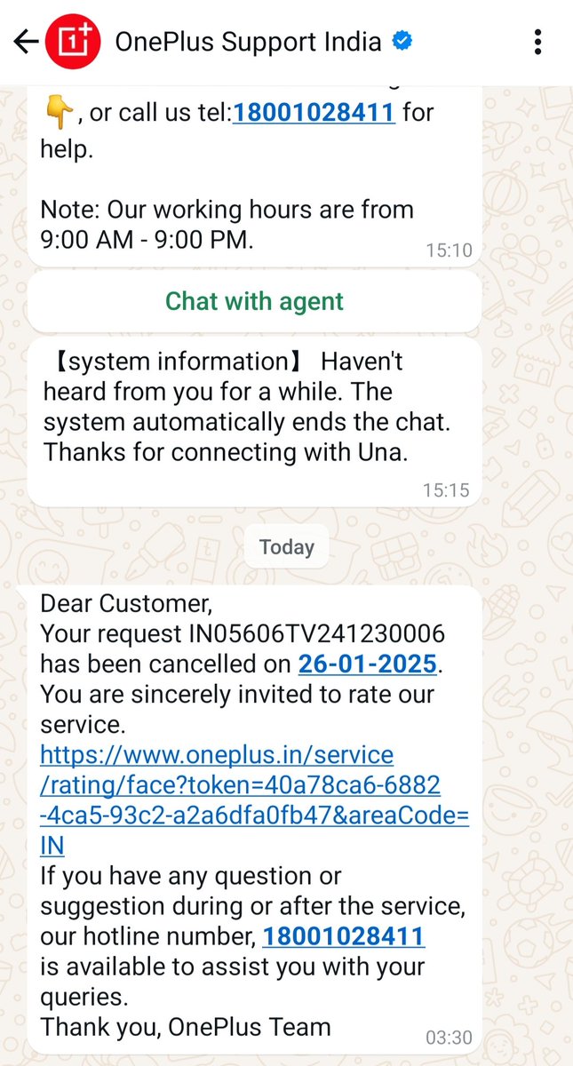 PawanShivhare18's tweet photo. today, I received a message from OnePlus stating that my complaint has been canceled. If the company cannot provide proper service, then it should shut down. This is unacceptable."
@oneplus
@OnePlus_IN 
@onepluscareIN @OnePlus_Support https://t.co/FvzP3LoVbz