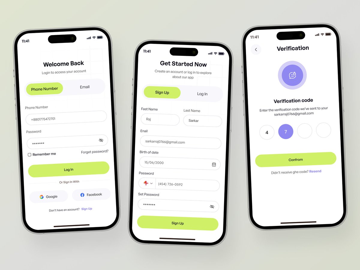 sarkar71407's tweet image. Sign in : Sign up app screen
Open full-page view: dribbble.com/shots/25535554…
#uidesign
#UXDesign
#WebDesignHistory
#SignInScreen
#SignUpScreen
#DesignInspiration
#DribbbleShots
#CleanUI
#MinimalDesign
#DailyUI