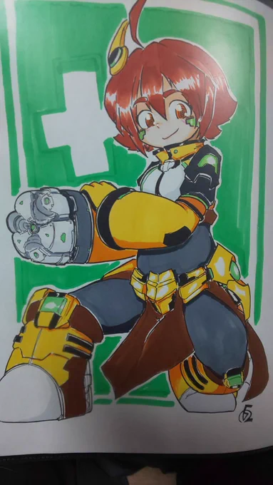 アナログイラストでコピックで色付けるのも楽しいぞ 