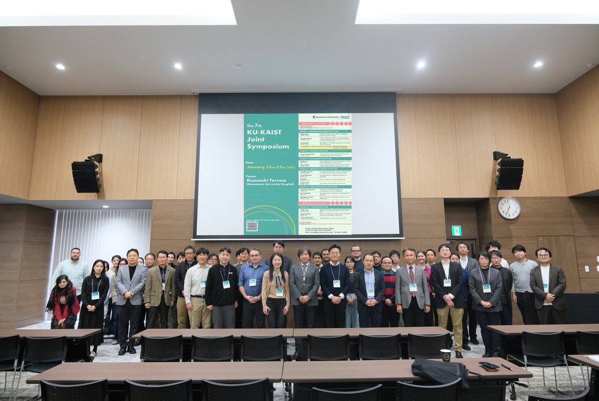 We successfully held the 7th KU-KAIST Symposium! 🎉 It was a great opportunity to exchange ideas and strengthen the collaboration between Kumamoto University and KAIST. We were happy to welcome researchers from <a href="/Ashbi_KyotoU/">WPI-ASHBi</a>!🌏🔬
Thank you for joining us!✨
<a href="/TakizawaLab/">Takizawa Lab</a>