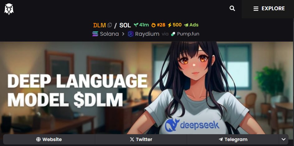 $DLM got X500 BOOST and DexScreener ADS 🐳

#28 hot trending! Let's GO to the TOP 1 🔥

dexscreener.com/solana/12m8Kjj…
