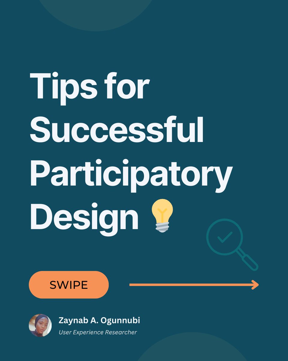 slimfit_zee's tweet photo. "Collaborating with users sounds great—until it gets messy!"
Get practical tips to make your co-creation sessions productive and fun.
Scroll through!
#ux #research #uxr #uxresearch #researchmethods #participatorydesign #uxresources #researchtips #tips #userexperience #uxdesign https://t.co/2wSx4Jp2lT