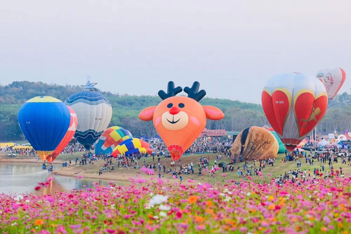 mathailande's tweet image. Préparez-vous pour le plus grand festival de montgolfières d’ASEAN 🤩

Le Singha Park Chiang Rai International Balloon Fiesta 2025 revient pour une 7ᵉ édition spectaculaire !

📅 Du 13 au 17 février 2025, le ciel de #ChiangRai s’illuminera avec plus de 30 montgolfières colorées