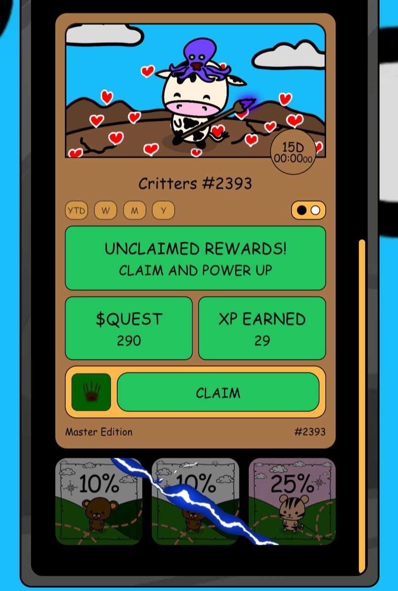 simotuki_nao's tweet photo. ✅@crittersquest
🥩NFT staking Day 4
⚔ I have to work harder for the team to win!
#MUDCLAW $QUEST https://t.co/4nc50H3ULh