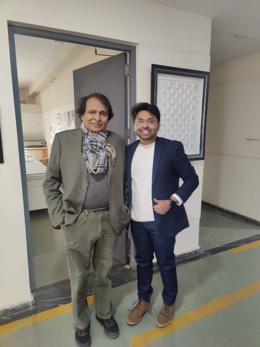AiVogic96542's tweet photo. Met Suresh Prabhu, former Minister of Railways. Inspired by his vision of blending tech with policy, creating opportunities for Indian startups, and fostering Industry-Academia collaboration to drive innovation.! 🚀🇮🇳

#Innovation #Startups #IndiaGrowth #PolicyAndTech https://t.co/JQKEUlqfBG