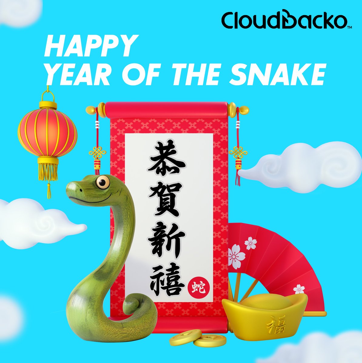 Wishing you health, happiness, and a prosperous New Year of Snake! Keeping #backup software updated and setting automatic backup can avoid data loss on holidays and whenever you are. #CloudBacko backup helps you avoid data loss at an affordable price. cloudbacko.com