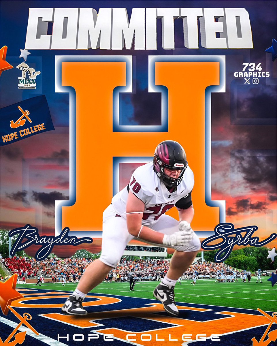 Brayden Syrba (@brayden_syrba) on Twitter photo Excited to announce my commitment to <a href="/HopeCollegeFB/">Hope College Football</a>! Roll Dutch!
<a href="/PStuursm/">Peter Stuursma</a> <a href="/Coach_HThompson/">Hunter Thompson</a> Excited to announce my commitment to <a href="/HopeCollegeFB/">Hope College Football</a>! Roll Dutch!
<a href="/PStuursm/">Peter Stuursma</a> <a href="/Coach_HThompson/">Hunter Thompson</a>