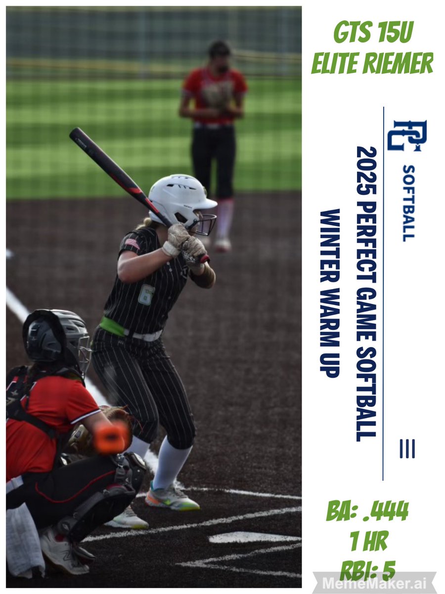 Camille Buell (@camillebuell) on Twitter photo I had such a blast this past weekend in the Perfect Game Winter Blowout ! I hit .444 with 5 RBI’s and a HR! I’m super pumped for this next weekend in the Perfect Game Winter Warm up in Burlington, IA with <a href="/GTS15uElite/">GTS 15u Elite - Riemer</a> !! <a href="/PG_Softball/">Perfect Game Softball</a> <a href="/NCAASoftball/">NCAA Softball</a> <a href="/UKCoachLawson/">Rachel Lawson</a> <a href="/BadgerHealy/">BadgerCoachHealy</a> I had such a blast this past weekend in the Perfect Game Winter Blowout ! I hit .444 with 5 RBI’s and a HR! I’m super pumped for this next weekend in the Perfect Game Winter Warm up in Burlington, IA with <a href="/GTS15uElite/">GTS 15u Elite - Riemer</a> !! <a href="/PG_Softball/">Perfect Game Softball</a> <a href="/NCAASoftball/">NCAA Softball</a> <a href="/UKCoachLawson/">Rachel Lawson</a> <a href="/BadgerHealy/">BadgerCoachHealy</a>