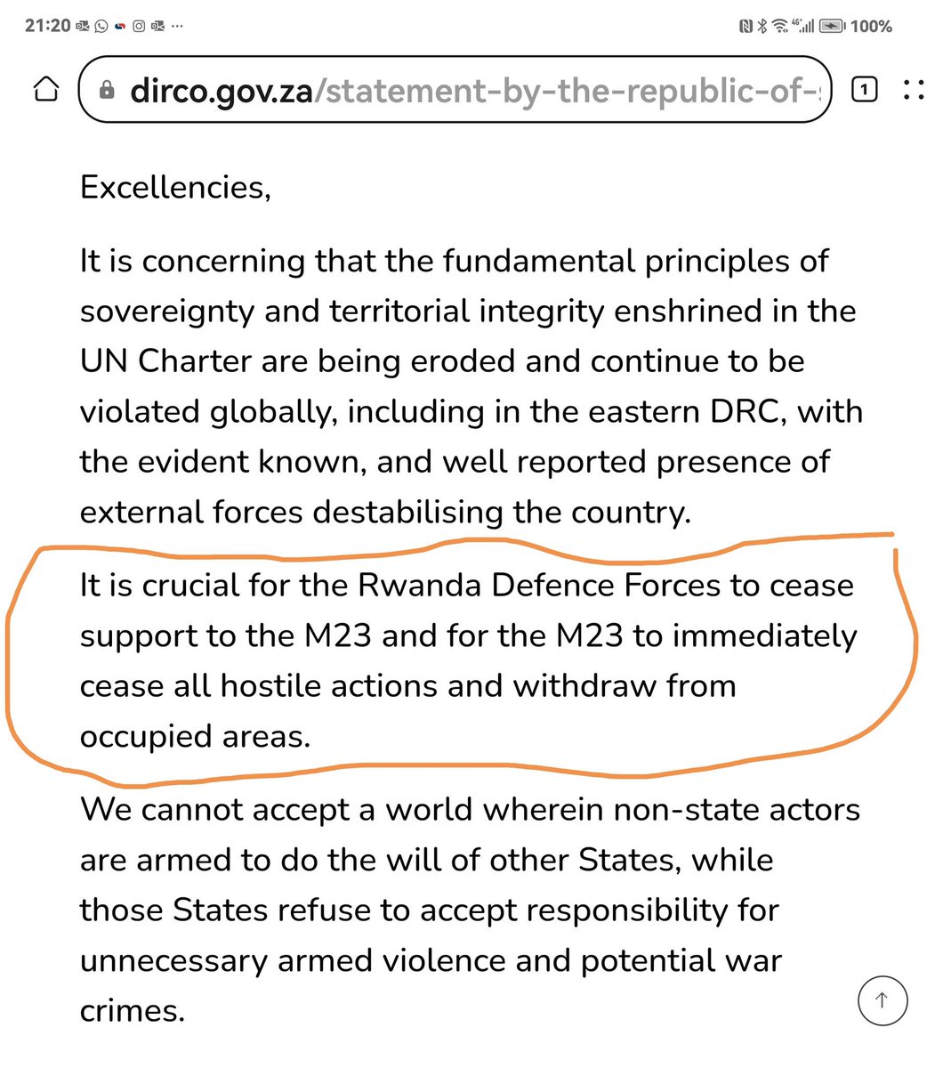 MwangiMaina_'s tweet photo. JUST IN: South Africa calls out Rwanda at the UN, urging its forces to end support for M23 and demanding the group cease hostilities and withdraw from occupied areas in Eastern Congo. https://t.co/iJnqLHyKje