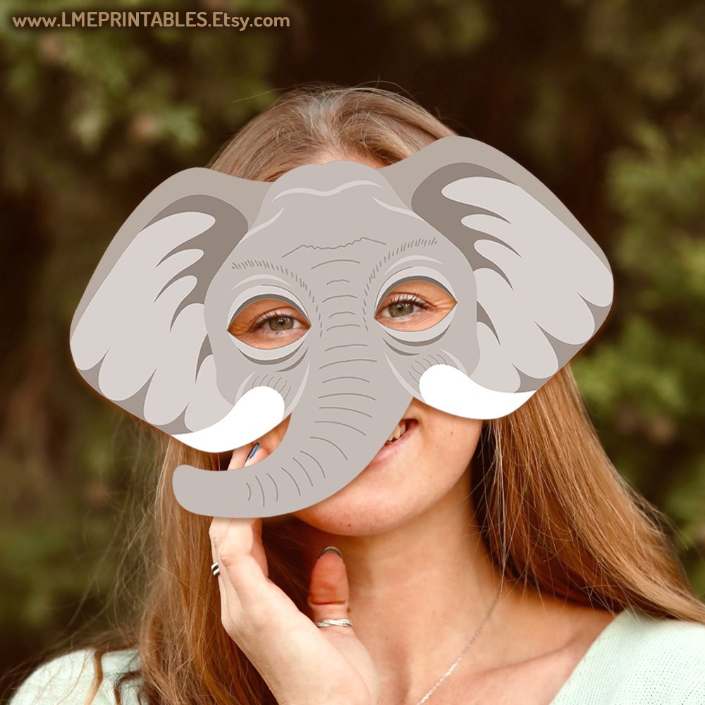 lmeprintables's tweet photo. Elephant Mask Printable Costume Animal Party Craft Favor Game Birthday Kid Adult Halloween DIY Safari Jungle Meena Mask Sing Photo Booth https://t.co/MaIqEBwKty via @Etsy #elephantmask #printablesforkids #carnivalmakss #partyfavor #partymasks #safariparty #masksforkids #diymasks https://t.co/FxtfDfFSFa