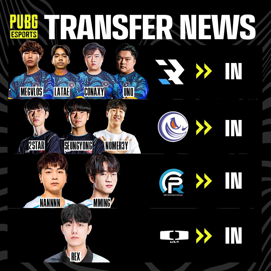 PUBGEsports's tweet photo. 📰𝗧𝗥𝗔𝗡𝗦𝗙𝗘𝗥 𝗡𝗘𝗪𝗦📰

⏩ In

@PUBG  #PUBGEsports https://t.co/KFkthUc2Ax
