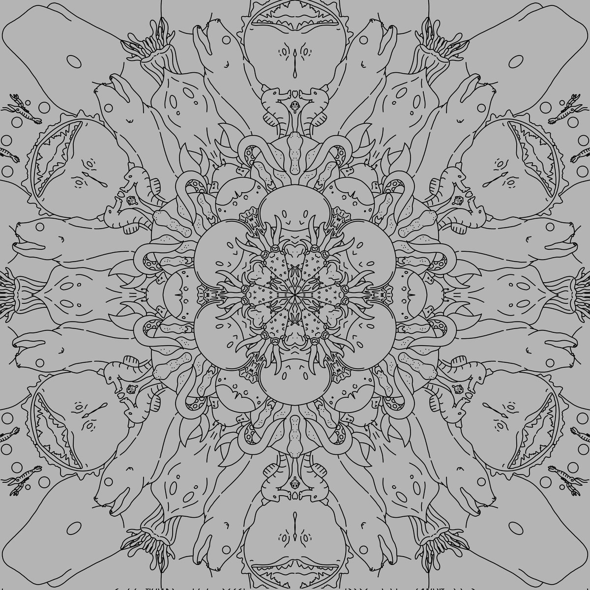 <a href="/JustBrodyArt/">JustBrody.tez</a> has been fully focused on college and drawing characters and making animations for streamers (and getting paid to do them) but he has always been wonderful with his marine animals and sketched this tonight. Zoom in to see it's all fish and their friends. 💙🤙🌊