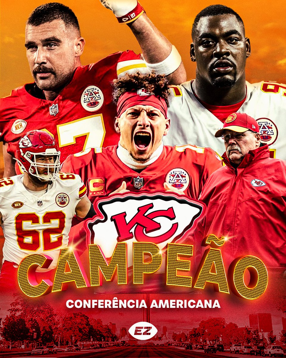 Endzone_Brasil's tweet photo. O KANSAS CITY CHIEFS É O CAMPEÃO DA CONFERÊNCIA AMERICANDA NA TEMPORADA 2024/25!

🏆🔥 https://t.co/tyStzFQlO6