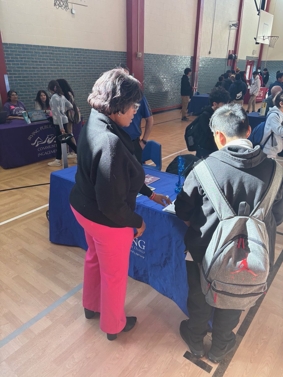 AELIrvingISD's tweet photo. Way to go Houston Middle School on a great career fair last week for your students. It was also great hearing how interested your students were in adult education classes for their parents and adult relatives #IgniteIrvingISD #IrvingISD #SamHoustonMS #AdultEducation #AEL #IISD https://t.co/zPpEq8G7Lg