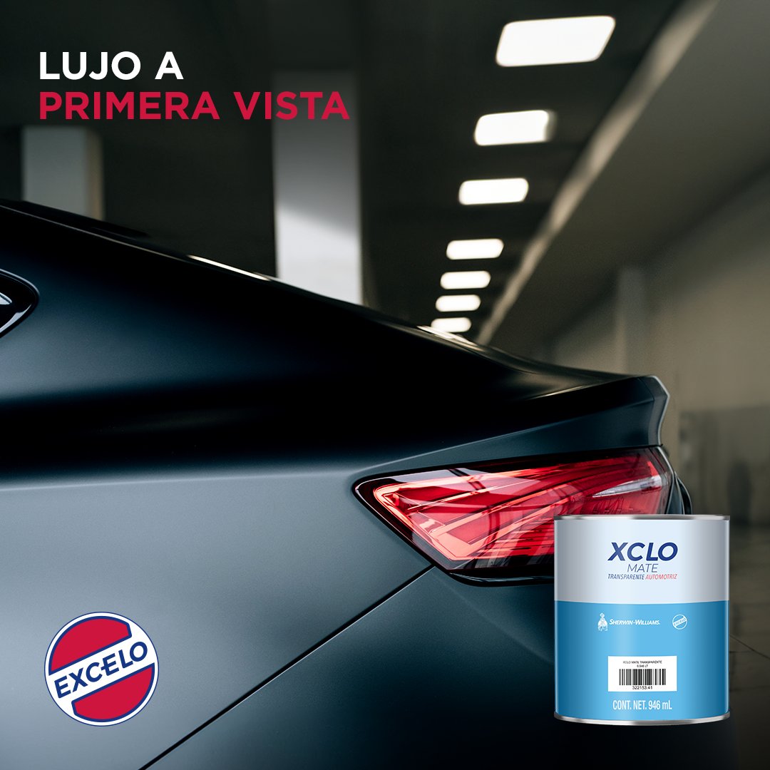 SWautomotiveMx's tweet image. Vuelve tu auto más elegante con el transparente XCLO Mate. Gran calidad a tu alcance. 

#SherwinWilliamsAutomotive #RepintadoAutomotriz #Excelo