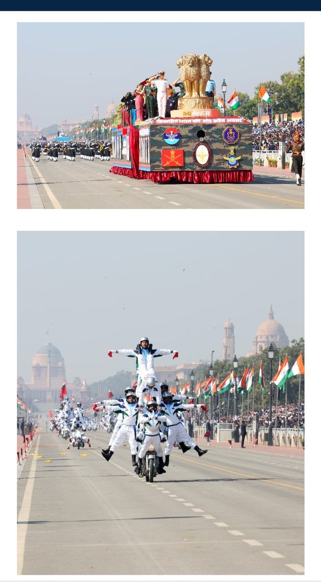 DrSanjibG's tweet image. The 76th Republic Day at Kartavya Path was unique as it focused on the triology of Bharat&apos;s unity, strength and heritage. This made the entire celebration a vibgyor of poly-culturalism. Photos from #ModiApp