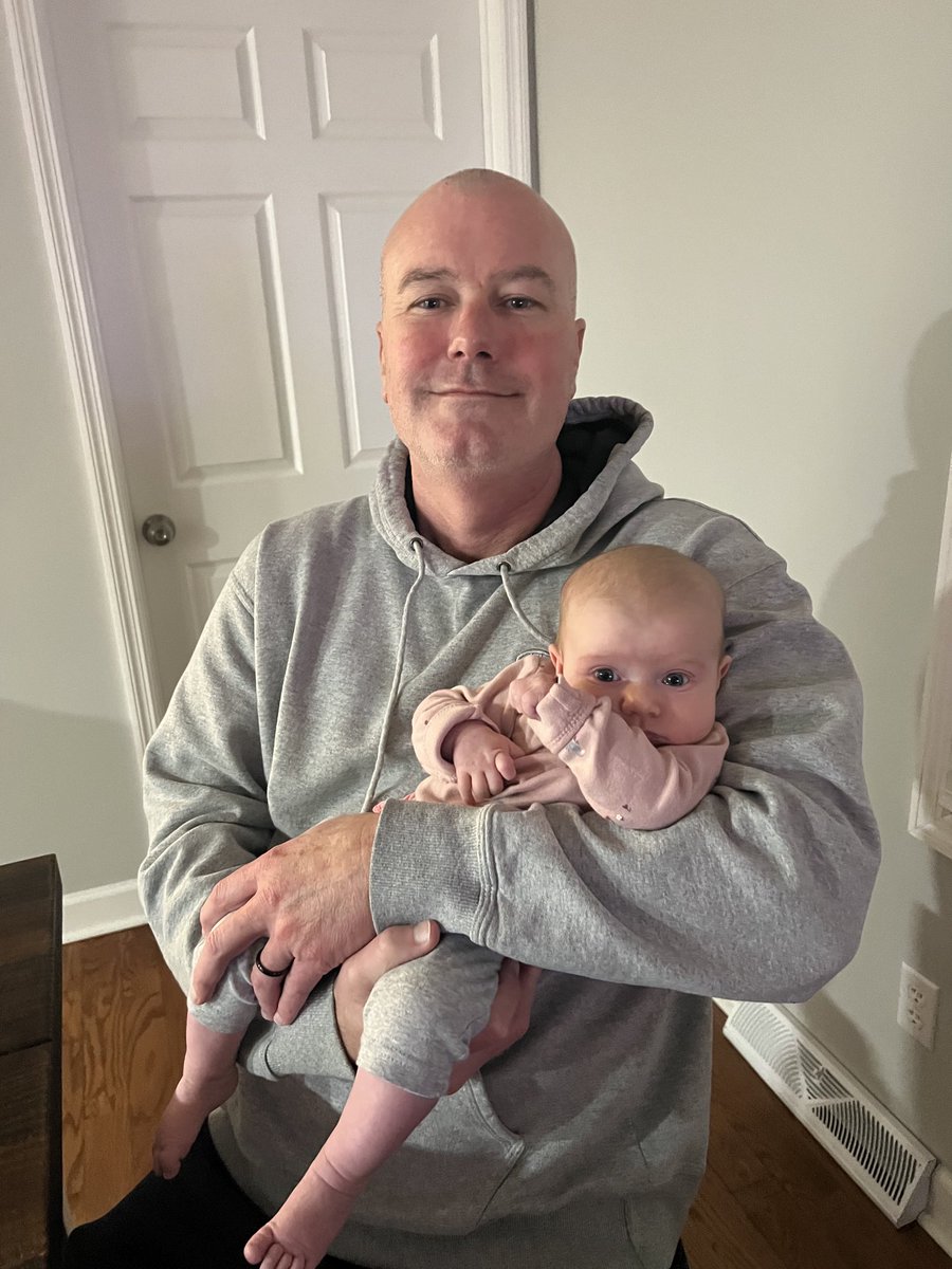 Riley Roo hanging out with her Papa J! ⁦<a href="/adriancaughman1/">Adrian Caughman</a>⁩ ⁦<a href="/KBJohnson79/">Kelly Johnson</a>⁩ ⁦<a href="/amiejohnson_03/">Amie Johnson</a>⁩