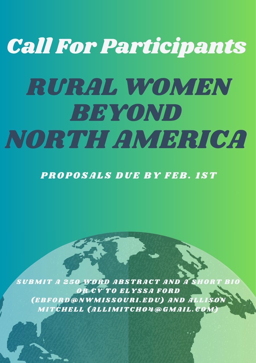 It's time to build community. Although we won't be hosting virtual craft hours anymore, we're still here to help. We're taking proposals for virtual presentations about rural women's history beyond North America. #EURHO @AgHistorySoc <a href="/aswadiaspora/">ASWAD</a> <a href="/nwsa/">The National Women’s Studies Association (NWSA)</a>
