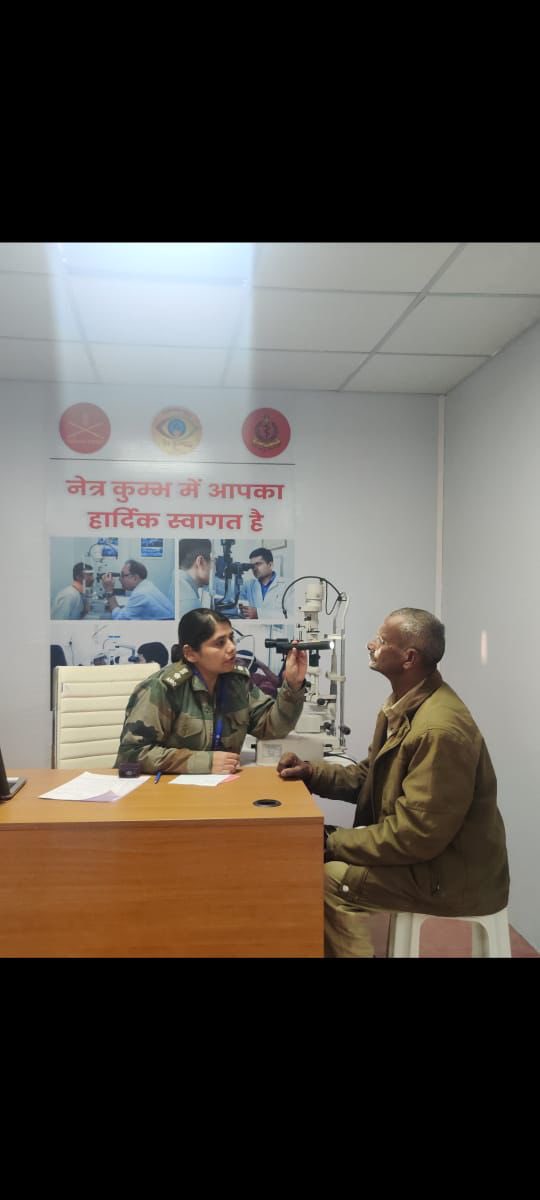 PrayagrajSA_IA's tweet image. #Mahakumbh2025

#NetraKumbh at Sangam, Prayagraj, is a veteran-led initiative delivering free eye care services, including cataract surgeries and spectacles, to thousands of pilgrims and veterans. With comprehensive eye examinations by specialists, it continues its legacy of…
