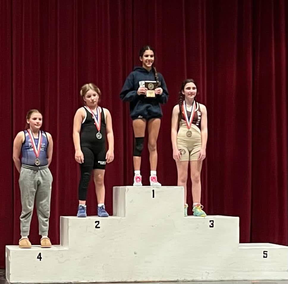 Congrats to future Spartan wrestler Abigale Benson who won AAU State today.  Keep working hard and getting better.  Proud of you kid!!!