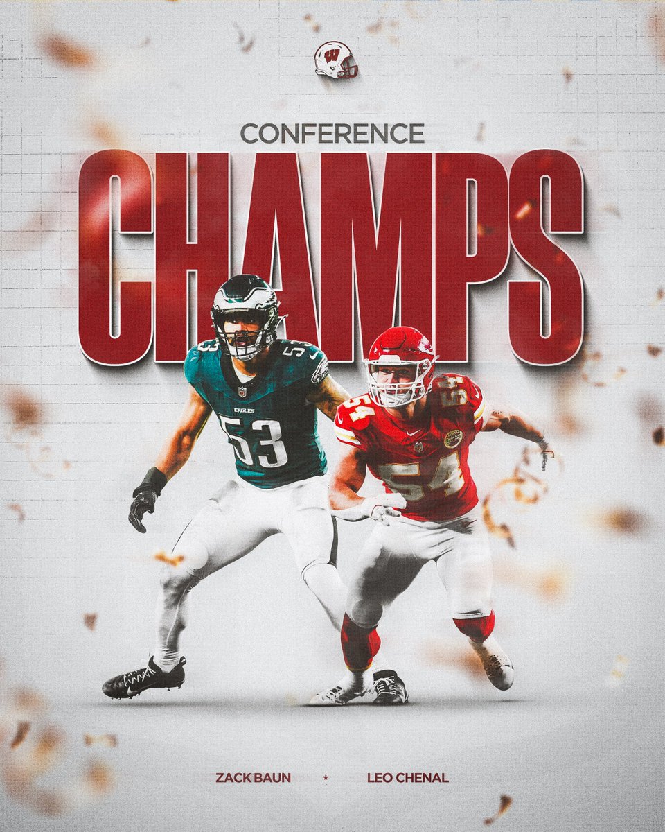 Badger LBs facing off in the SB 👀🔥

Congrats, <a href="/zackbizzaun/">Zack Baun</a> and <a href="/lchenal54/">Leo Chenal</a>!

#OnWisconsin x #MadeInMadison