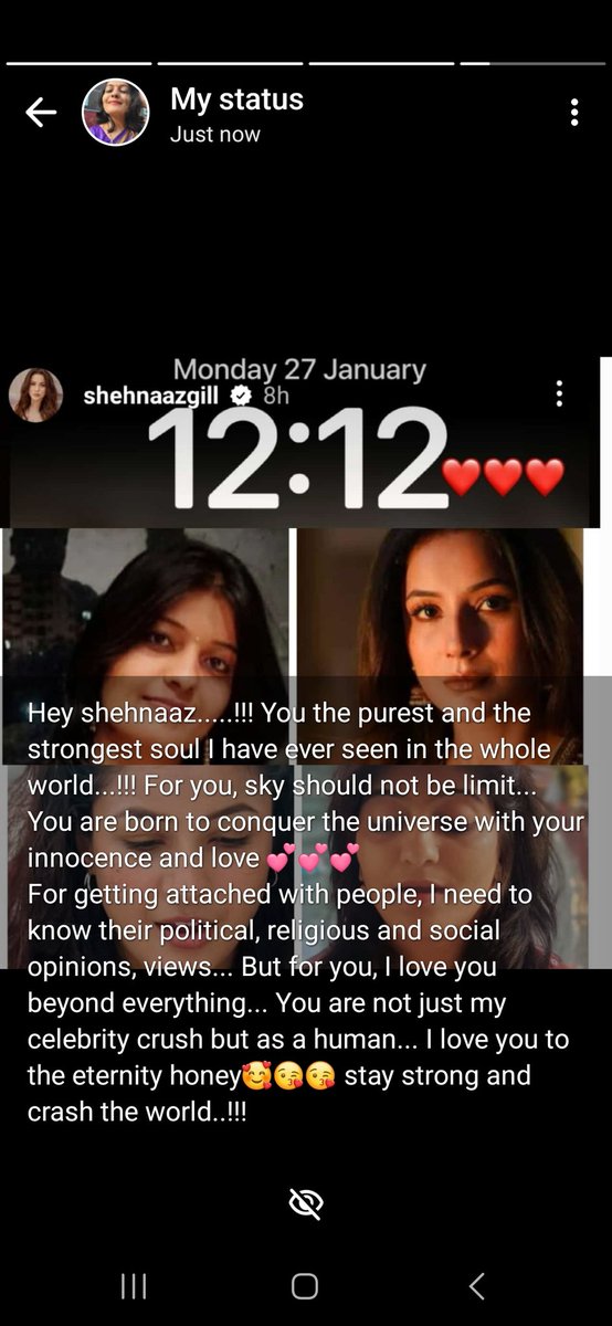 prie1roma's tweet photo. @ishehnaaz_gill  You the purest and the strongest soul I have ever seen in the whole world...!!! For you, sky should not be limit... You are born to conquer the universe with your innocence and love 💕 my love for you is beyond my ethics honey💕💕😘😘 https://t.co/npK5mgGpcp