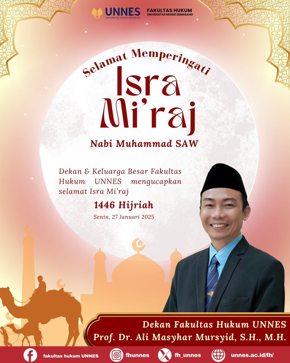 Selamat Memperingati Isra Miraj Nabi Muhammad SAW 1446 Hijriah.
#fhunnesMenggema
#fhunnesDigdaya
#fhunnesBerdaulat
#zonaintegritas