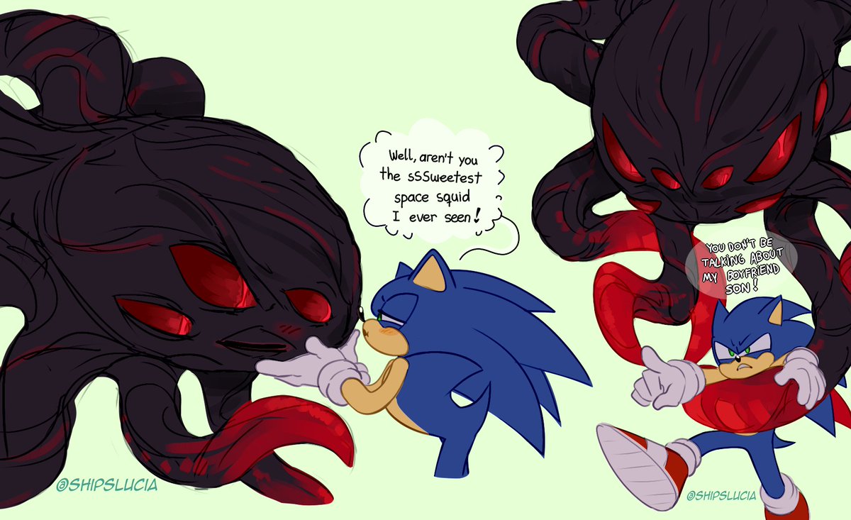 ShipsLucia's tweet photo. How does it go? "We moved on too fast from this"?

I felt like drawing Doom Morph (Shadoom🦑) #Sonadow #DoomMorph https://t.co/vjEjW7sIbY