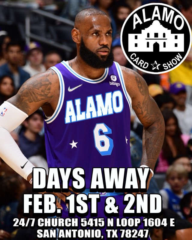 alamocardshow's tweet image. We are 6 days away from the Alamo Card Show on Feb 1st and 2nd. We will have Vince Young signing autographs and taking pictures on Sunday. Join us for some family fun. #buy #sell #trade
#sportscards #Pokemon #toys #FunkoPop #Collectibles