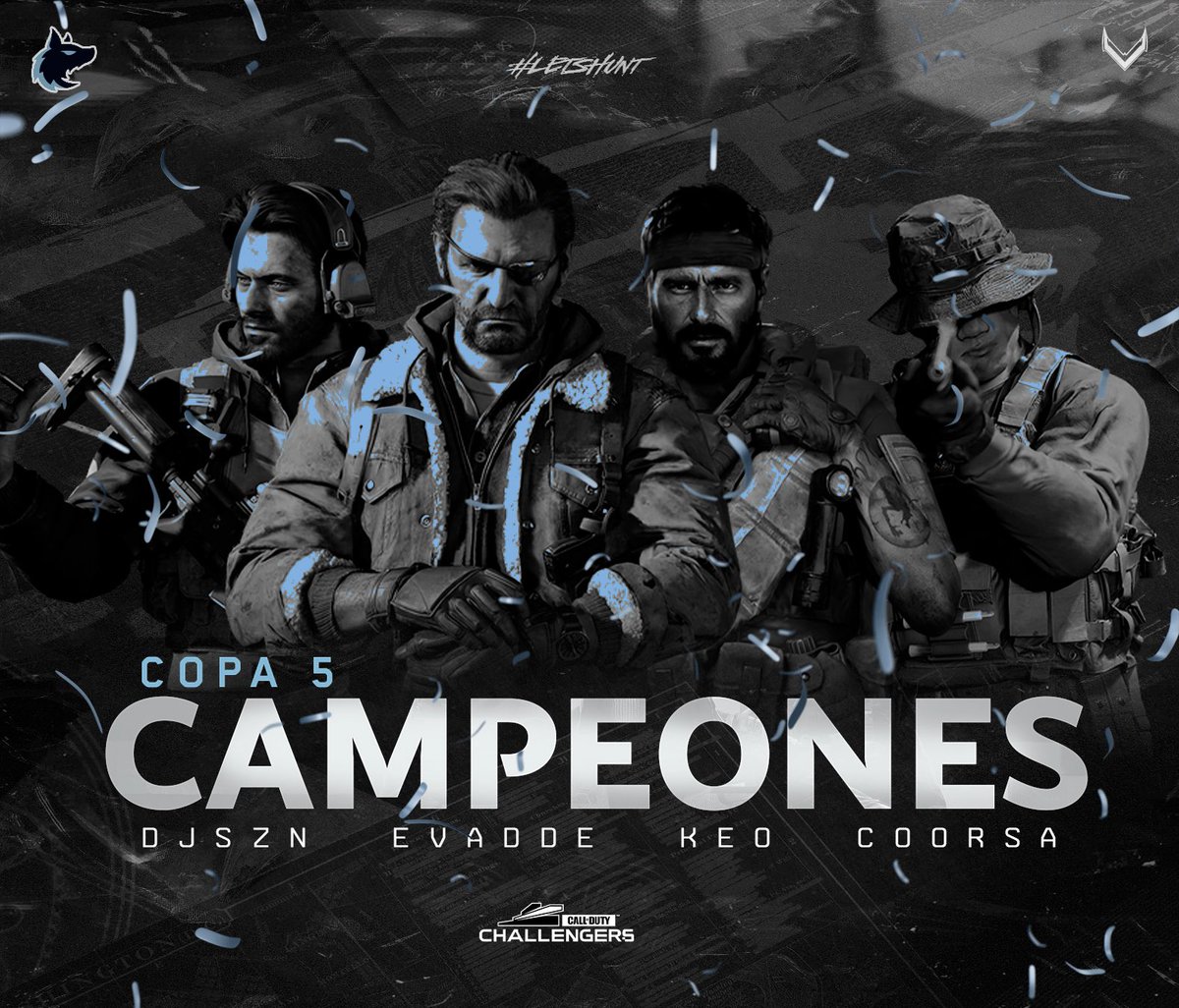 🏆CHAMPS 🏆
LATAM CHALLENGERS COPA #5 $1500 

Felicidades lobos 🫡

#AlphaOn🔝 

🐺<a href="/OG__DJ/">Daniel</a> 
🐺<a href="/Evaddeee/">Evadde</a> 
🐺<a href="/KeoDGod/">nadir</a> 
🐺<a href="/Coorsa_/">Juan</a> 

🧠<a href="/DanyWaltz/">Panda</a> (Coach) 
👨‍💻<a href="/Rebuly_/">B U L Y 🖋️🧑‍🍳</a>  (Manager) 
OPT <a href="/WheelySZN/">WheelySZN</a> 

#LetsHunt #Gigiz #codlatam #NewEra