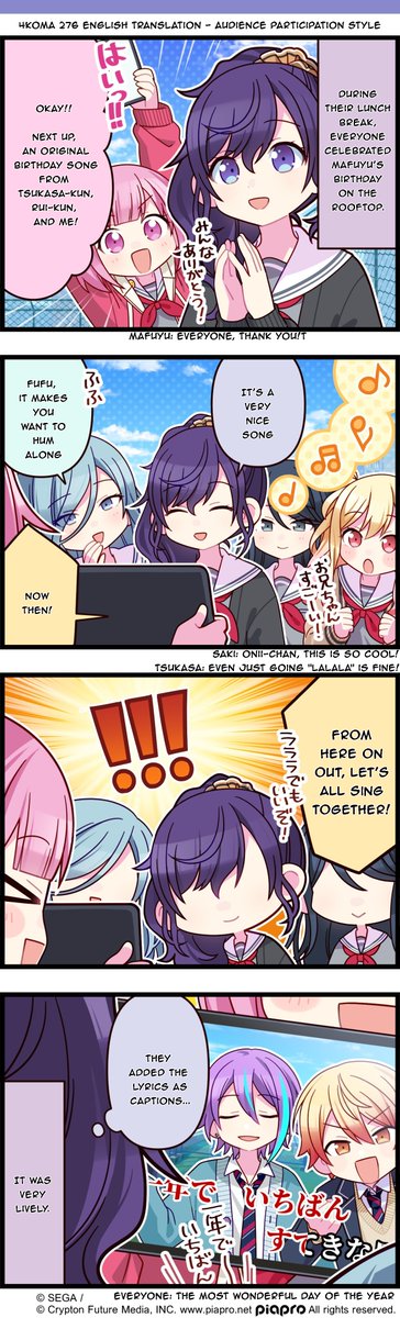 Project SEKAI 4koma 276 English Translation - Audience Participation Style