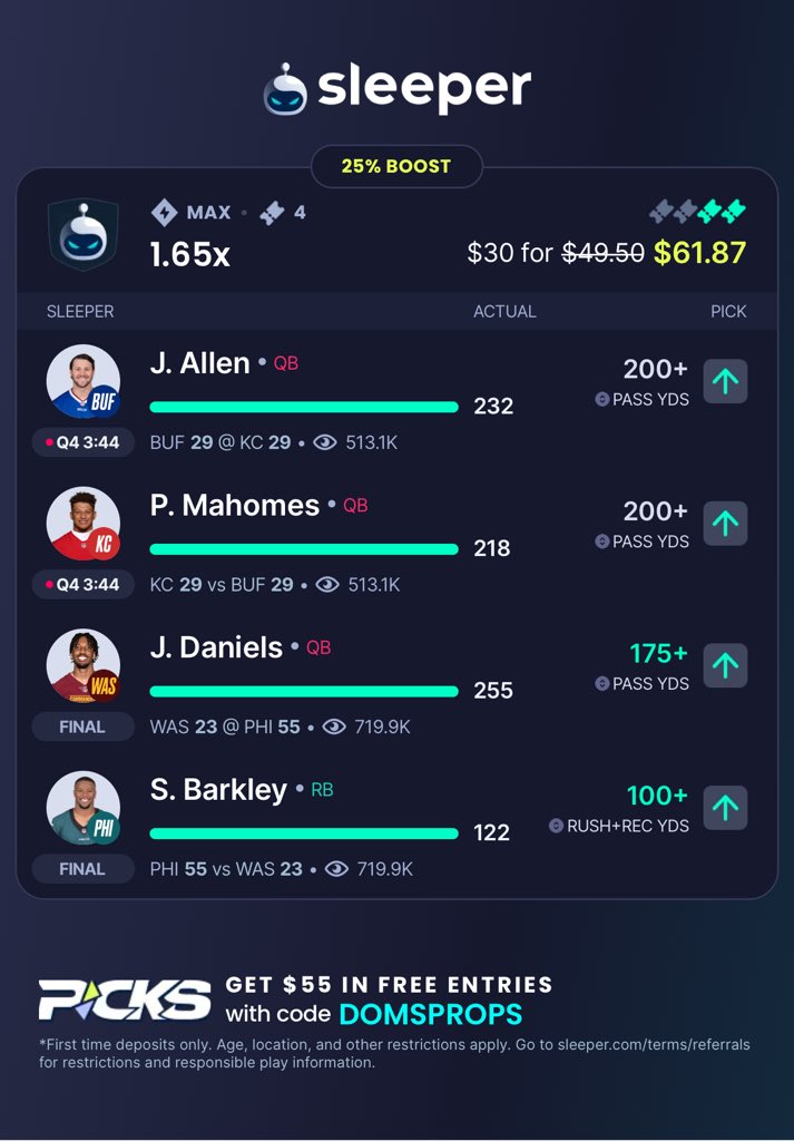 DomsProps's tweet photo. Not only did I sweep the free plays today, my premium also had exclusive plays that were bangers!! I only charge $10 a month which is very cheap & affordable while having great up & coming cappers that cash crazy like me @kugs_plays @AlexDaMmaCapper 

Link to Premium Whop/Discord: https://t.co/AdlcWJVouC

#GamblingTwitter #PrizePicks #PlayerProps #DFS #Gambling #Fliff #Sleeper #SleeperPicks #NFL #MLB #NHL #NBA